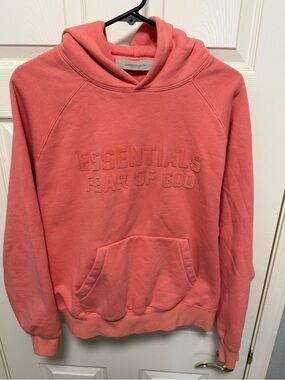 Fear of God Essentials Coral Pullover Hoodie Mens Size Med Oversized Hoody EUC
